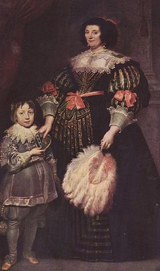  Portrat der Charlotte Butkens, Herrin von Anoy, mit ihrem Sohn